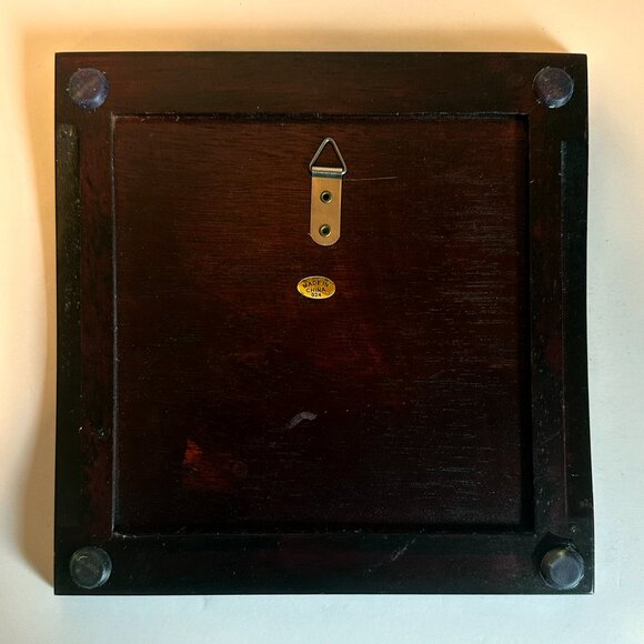 Kathryn White Artist "Linen with Peonies" Floral Framed Wall Tile/Trivet w/Easel - Picture 7 of 11